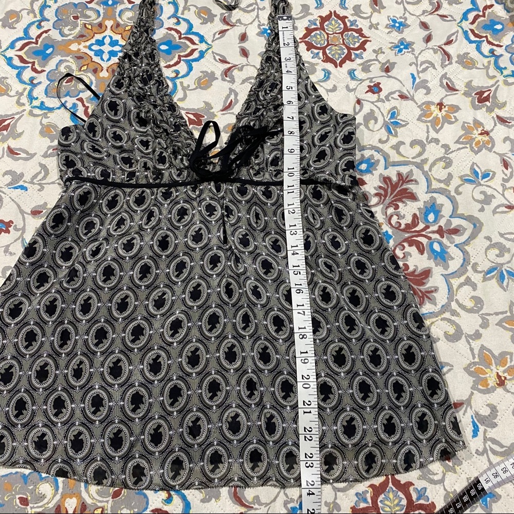 J. Crew Silk Blend Cameo Design Halter Tank Top - Picture 11 of 12